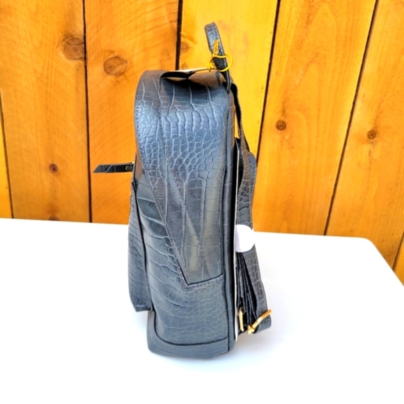 New Bebe Rena Croco Small Backpack Grey - Picture 7 of 15